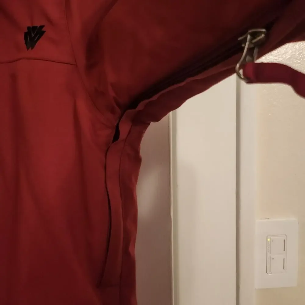 Burton Jacket Womens Med, Burgundy, Fur‎ Trimmed Hood, Pockets, Side Vents